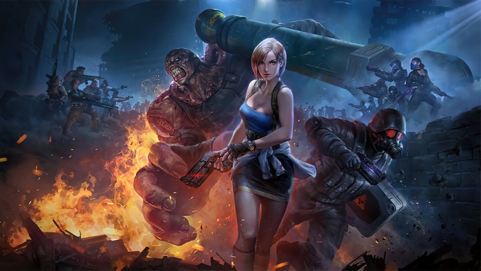 Jill Valentine and Nemesis from Resident Evil 3 Remake 4K
