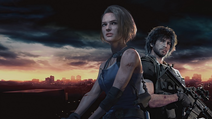 Jill Valentine and Carlos Oliveira from Resident Evil 3 Remake 4K