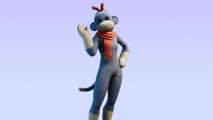 Sock Monkey Skin from Fortnite 4K