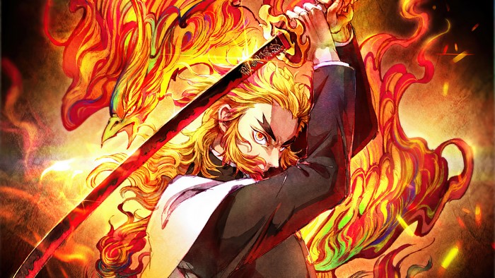 Kyojuro Rengoku, Katana, Kimetsu no Yaiba, 4K