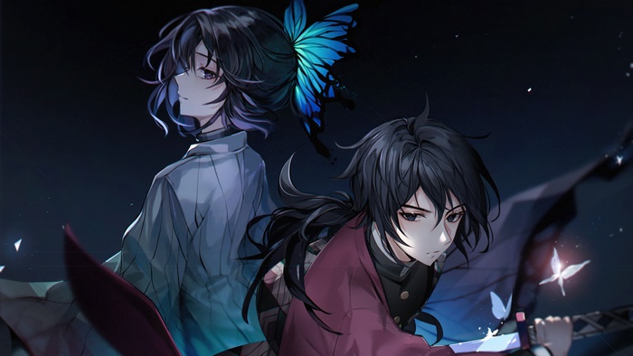 Shinobu and Giyu, Kimetsu no Yaiba, 4K