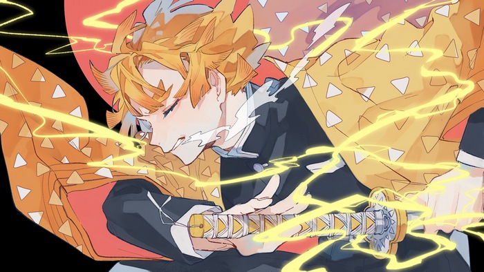 Zenitsu, Breath of Thunder, Kimetsu no Yaiba, 4K