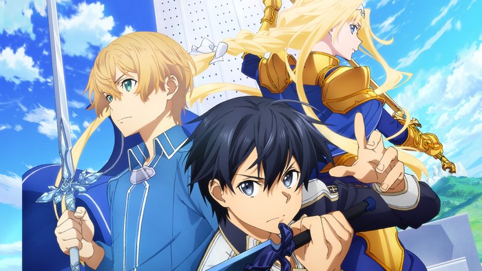 Kirito, Eugeo, and Alice from Sword Art Online