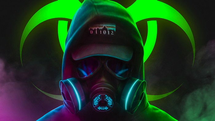 Gas Mask, Toxic, Digital Art, 4K