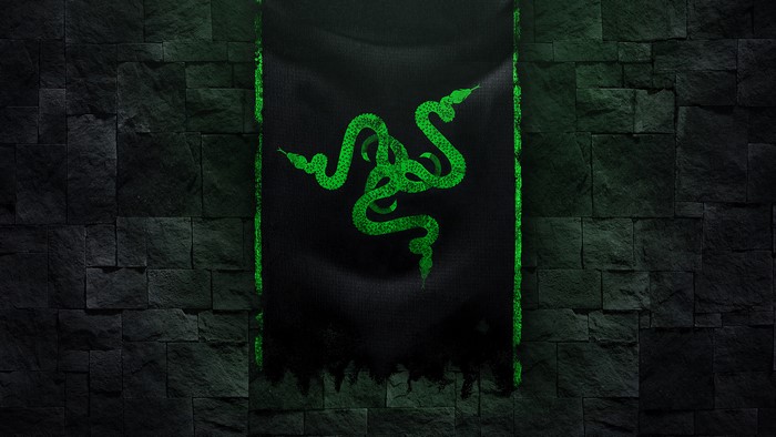 Razer Logo on Black Banner 4K