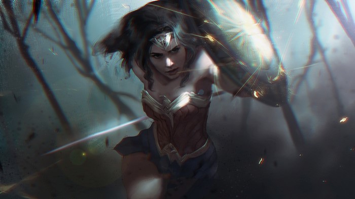 Wonder Woman from DC with Shield 4K