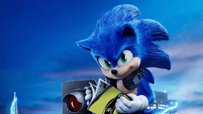 Sonic the Hedgehog from Sonic the Hedgehog Movie Poster 4K