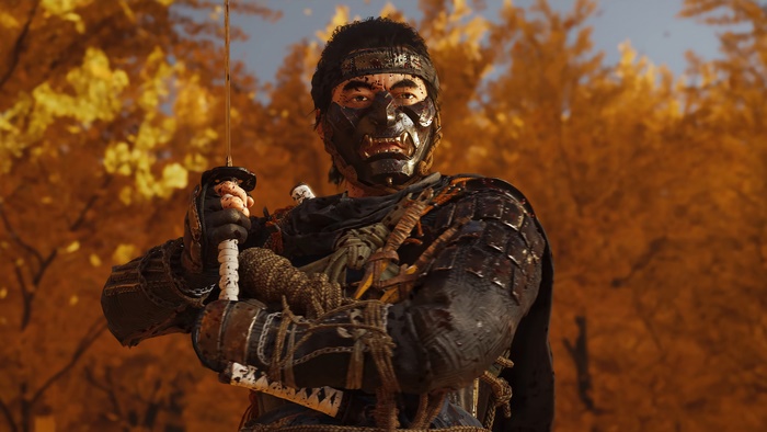 Jin Sakai from Ghost of Tsushima with Katana 4K