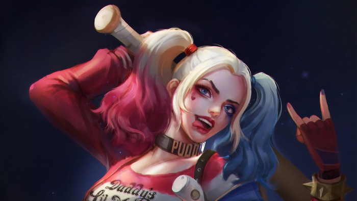 Harley Quinn with Baseball Bat 4K