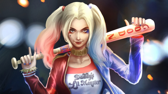 Harley Quinn with a baseball bat