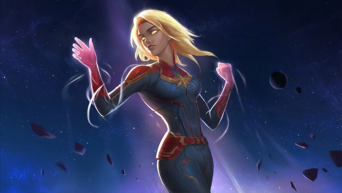 Captain Marvel in Space 4K
