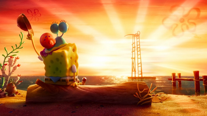 SpongeBob, Gary, Sunset, SpongeBob Movie Sponge on the Run, 4K