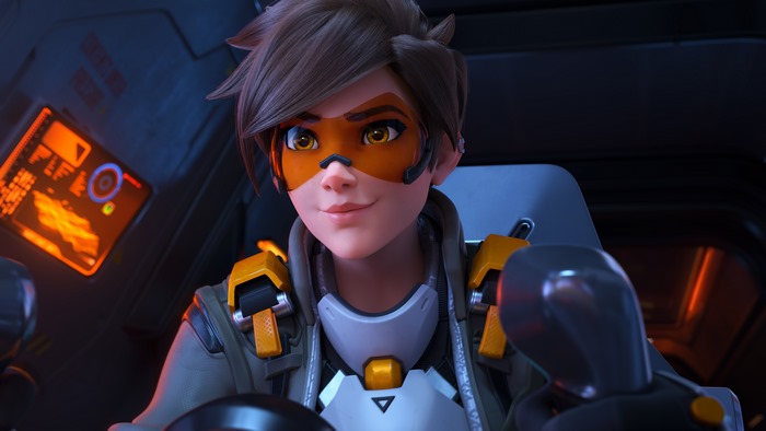 Tracer from Overwatch in a cockpit