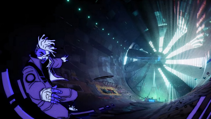 True Damage Ekko in a futuristic tunnel
