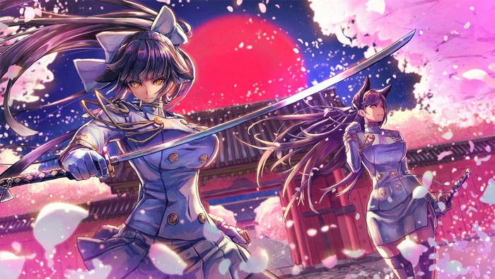 Azur Lane Takao Atago Cherry Blossom 4K