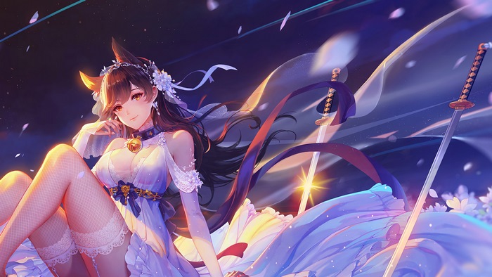 Azur Lane, Atago, Anime Girl, 4K