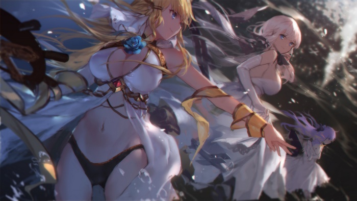 Azur Lane: Victorious, Illustrious, and Unicorn in 4K