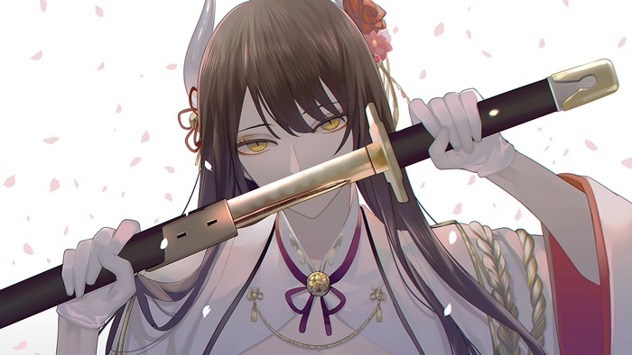 Hiei from Azur Lane with Katana
