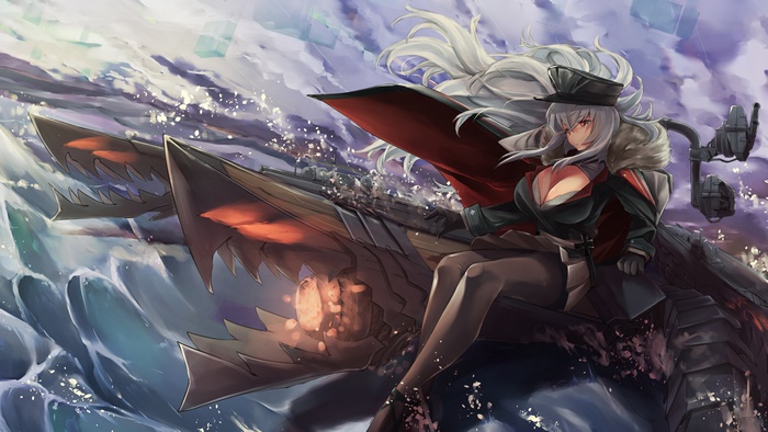 Azur Lane, Graf Zeppelin, Anime Girl, 4K