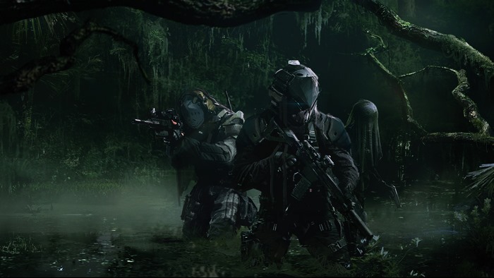 Wolves from Ghost Recon Breakpoint in swamp 4K