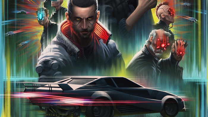 Cyberpunk 2077 V and car 4K