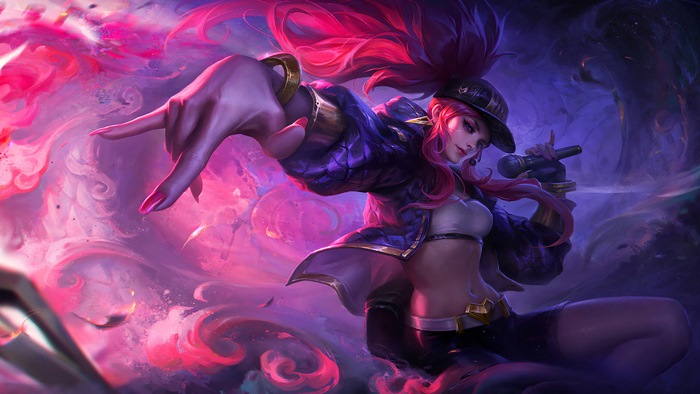 Akali from K/DA performing in 4K