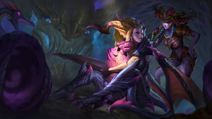 Skarner and Shyvana from League of Legends