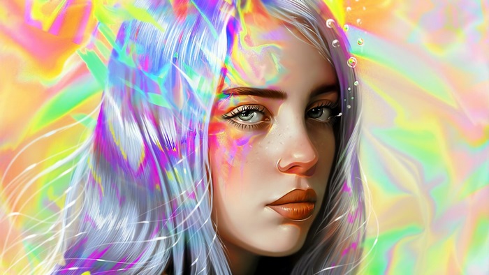 Billie Eilish, Art, 4K