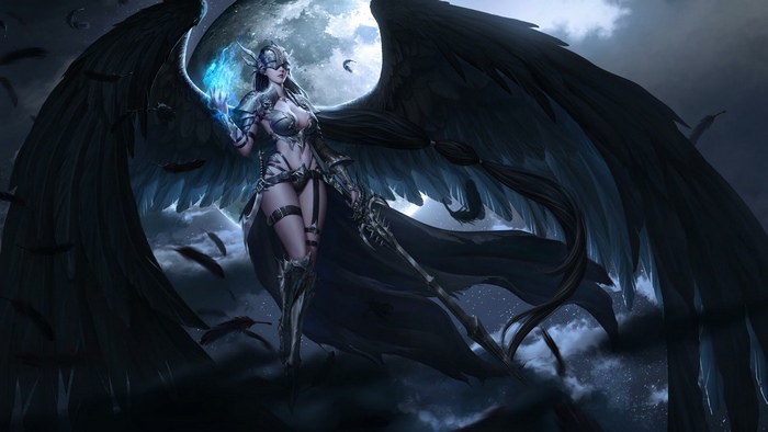 Fantasy, Angel, Wings, Warrior, 4K