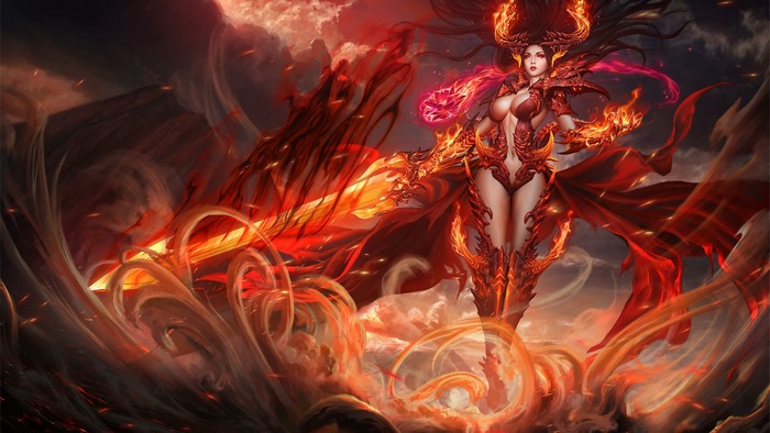 Fantasy, Warrior, Girl, 4K