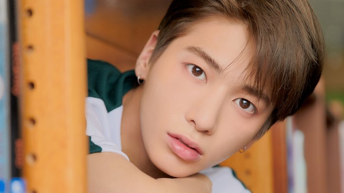 Close-up of a young man with brown hair