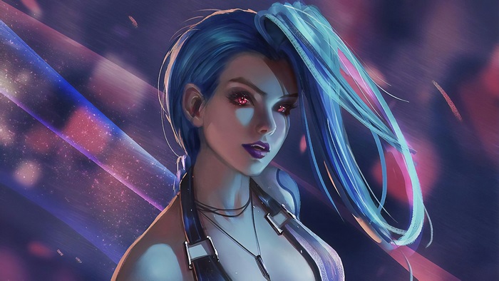 Jinx, LoL, Art, 4K