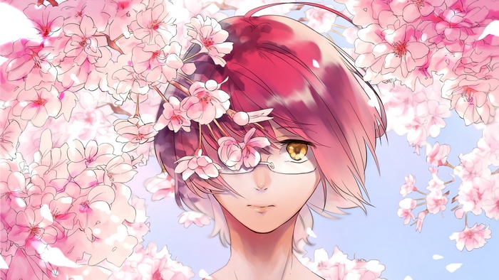 Gowther from Nanatsu no Taizai with Cherry Blossoms 4K