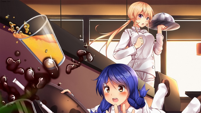 Erina Nakiri and Megumi Tadokoro from Food Wars 4K
