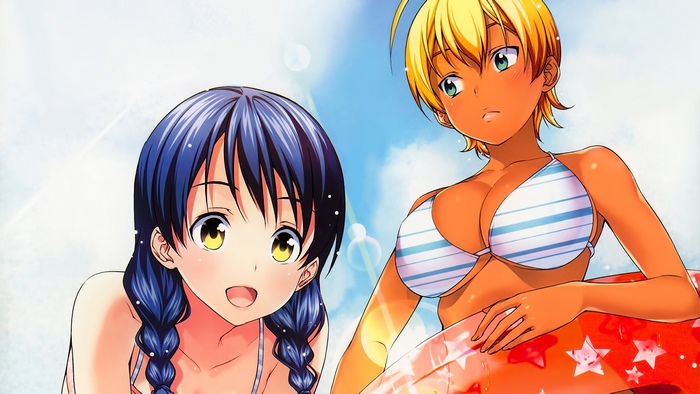 Megumi Tadokoro and Ikumi Mito from Food Wars in Swimsuits 4K