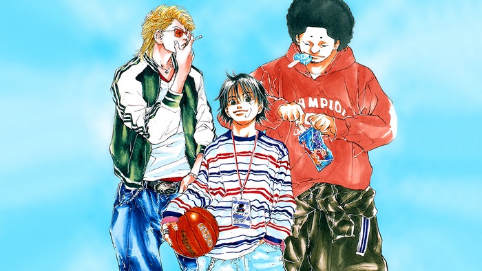 Ahiru no Sora characters smoking and eating