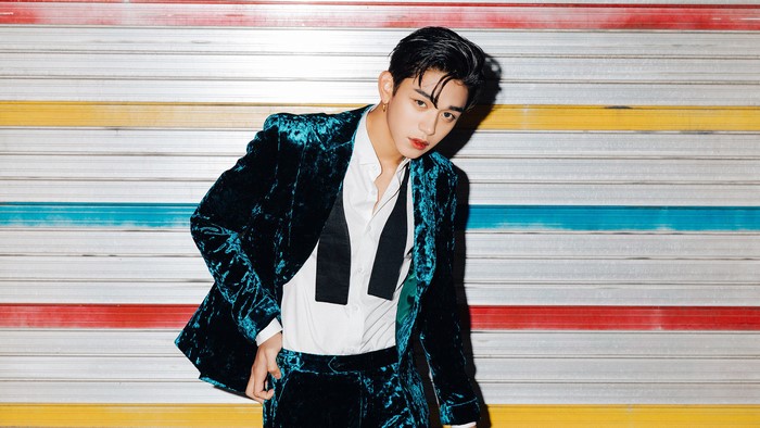 Lucas from SuperM in Teal Velvet Suit 4K