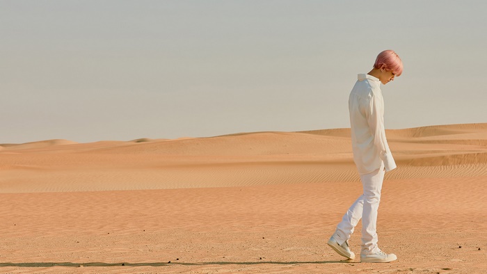 Baekhyun from SuperM in the desert