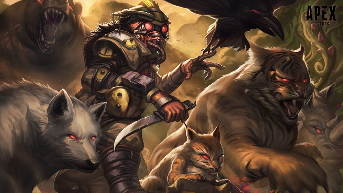 Bloodhound from Apex Legends with wild beasts