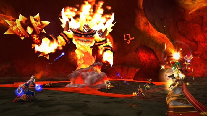 WoW Classic Fire Elemental Dungeon Fight 4K
