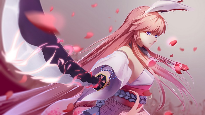 Anime, Girl, Katana, Pink Hair, Yae Sakura, Honkai Impact 3rd, 4K