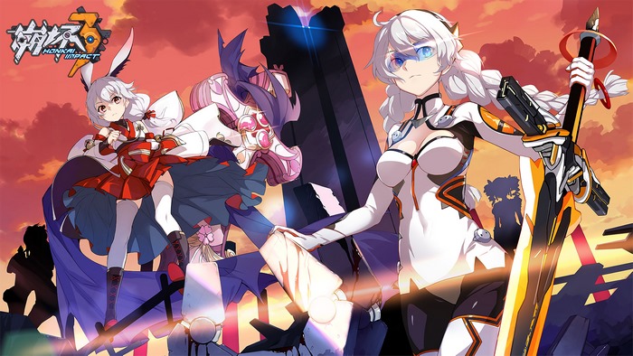 Anime Girls, White Hair, Kiana Kaslana, Theresa Apocalypse, Honkai ...