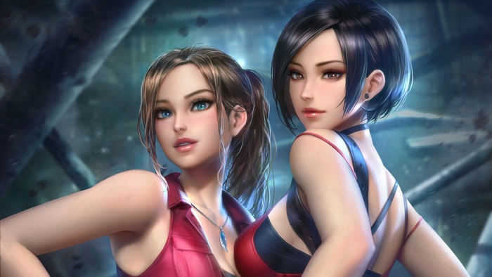 Claire Redfield and Ada Wong from Resident Evil 2 4K