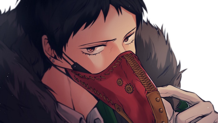 Overhaul from My Hero Academia wearing a mask