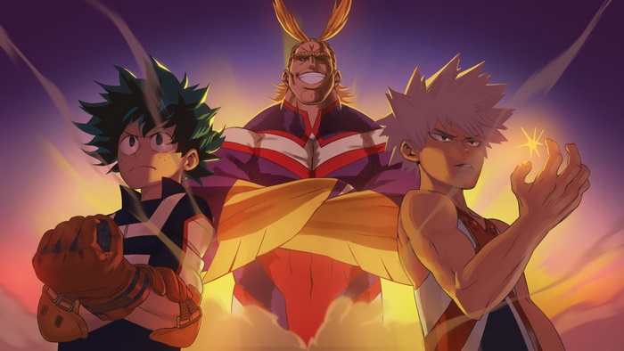 My Hero Academia: All Might, Izuku, and Katsuki
