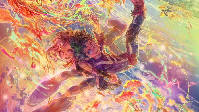 Izuku Midoriya and Ochaco Uraraka from My Hero Academia 4K