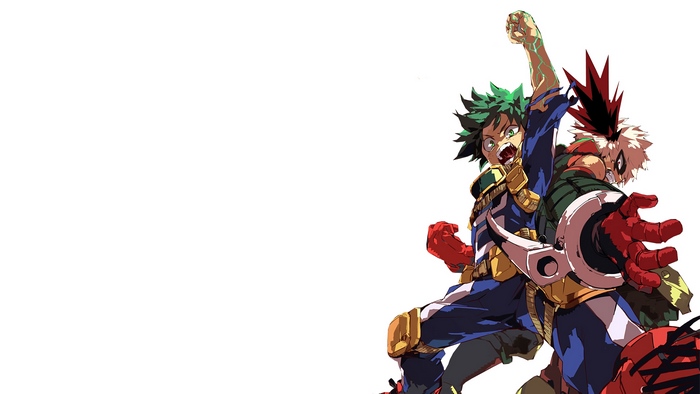 Izuku Midoriya and Katsuki Bakugo from My Hero Academia 4K