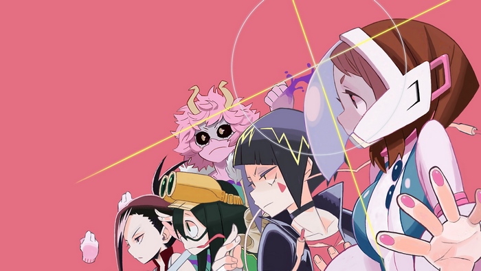 My Hero Academia, Girls, Ochaco, Kyoka, Tsuyu, Momo, Mina, Toru, 4K