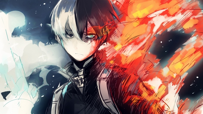 Shoto Todoroki, Fire, [My Hero Academia], 4K