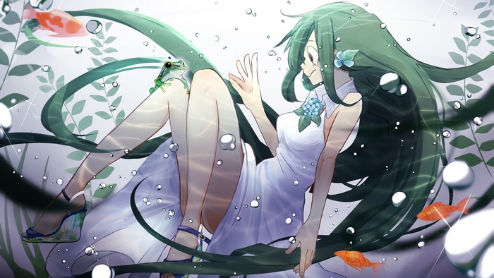 Tsuyu Asui from My Hero Academia underwater